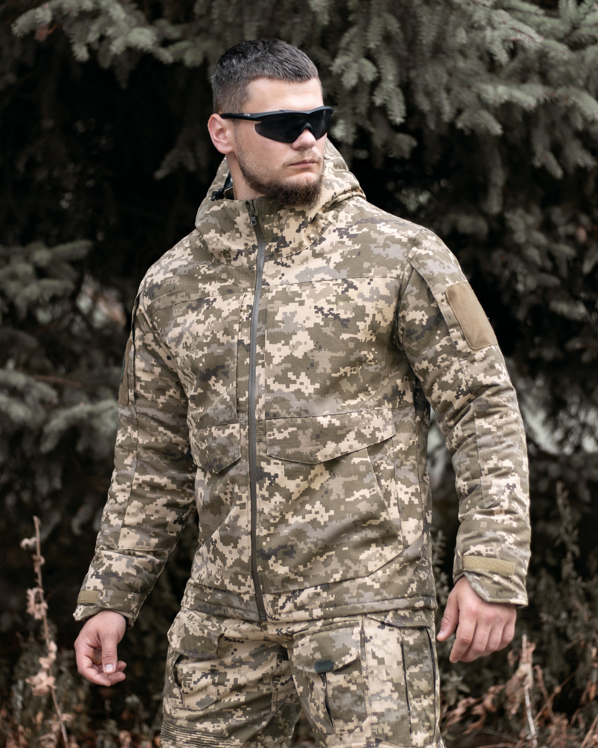 Куртка тактична зимова BEZET Штурм піксель