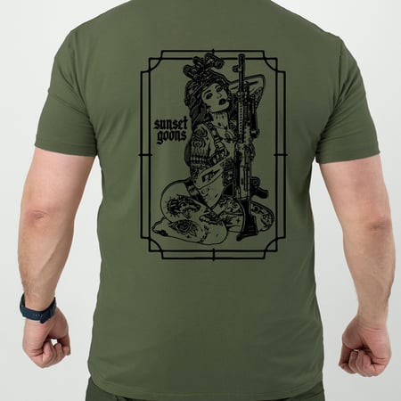 Футболка стрейч з малюнком №34 RMilitary Олива