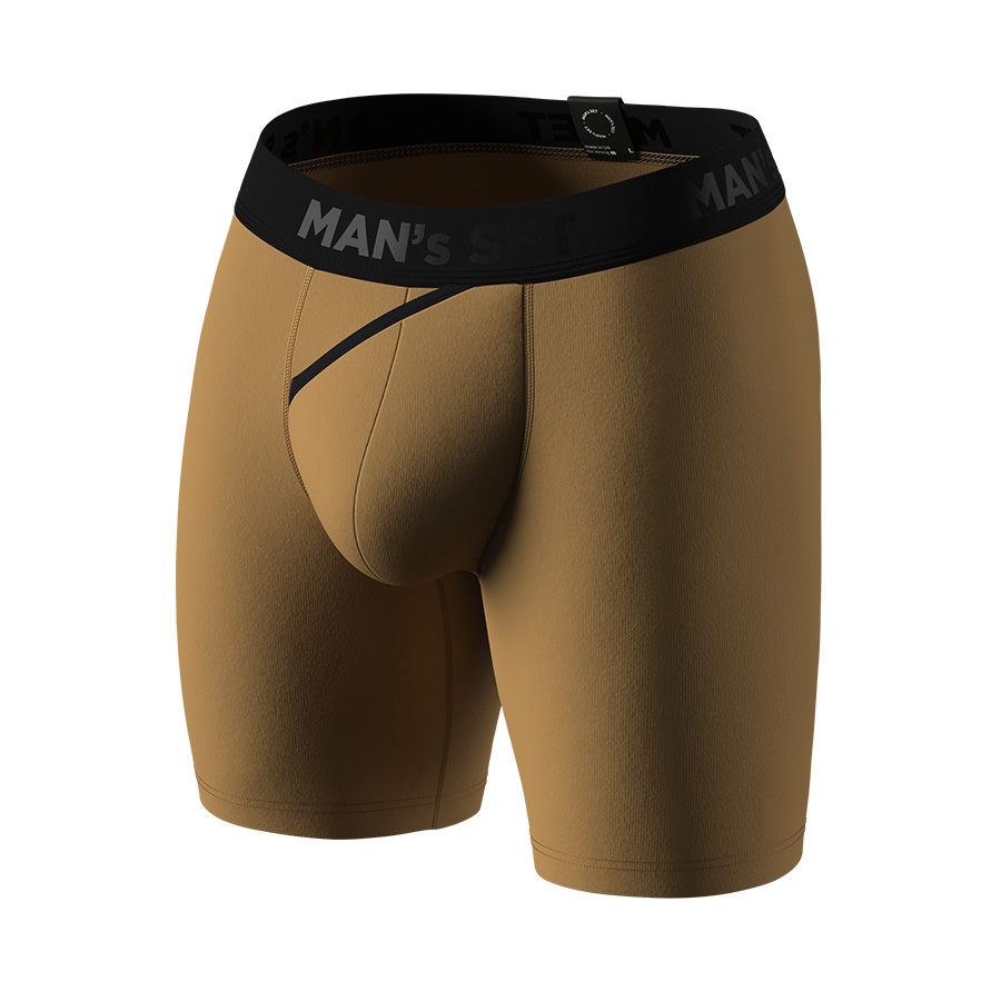Чоловічі анатомічні боксери з бавовни, Anatomic Long 2.0, Black Series, койот MansSet