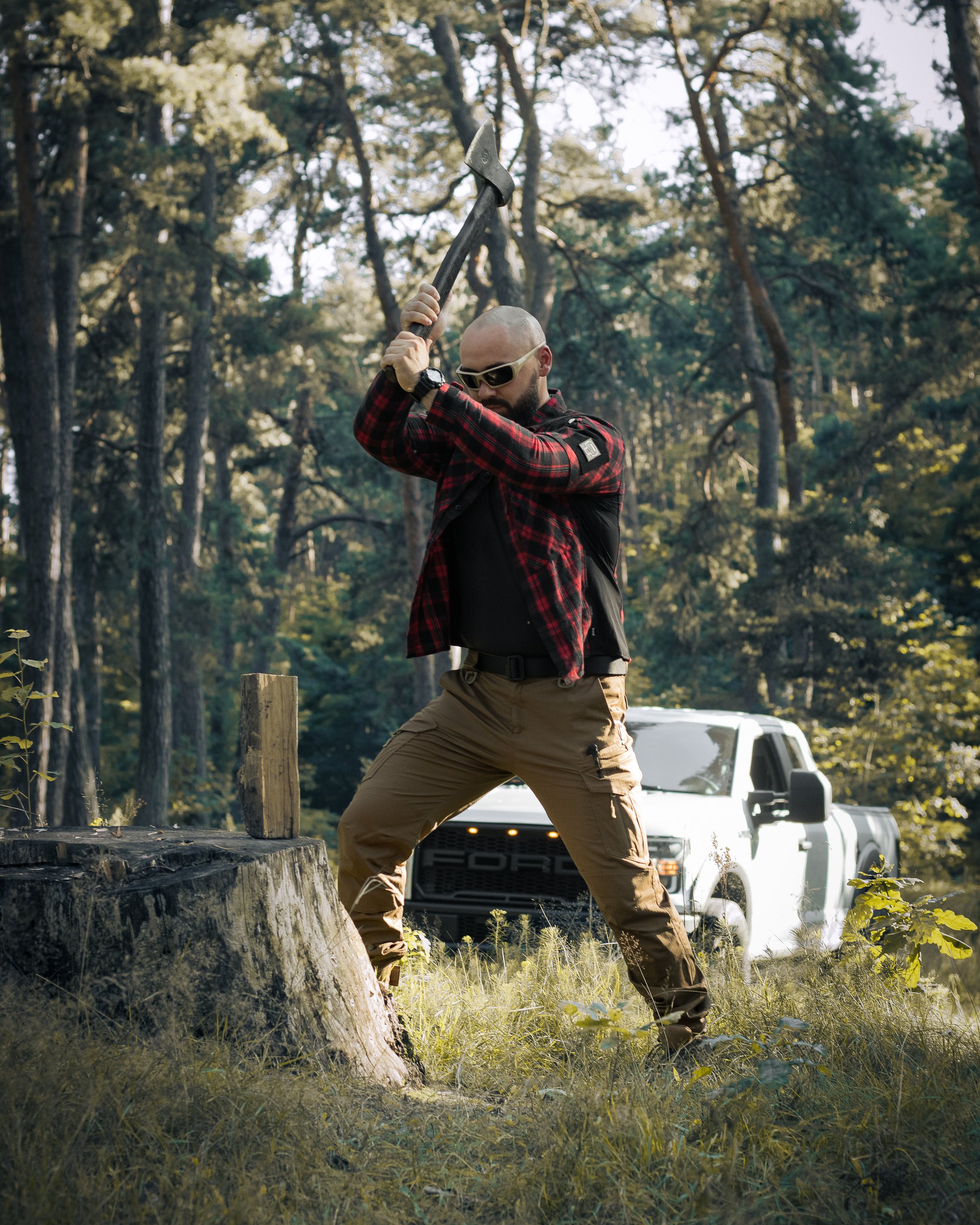 Сорочка фланелева BEZET Defender чорний/червоний - Фото 25