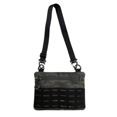 Тактична сумка через плече RoKit Multicam Black S з MOLLE та велкро