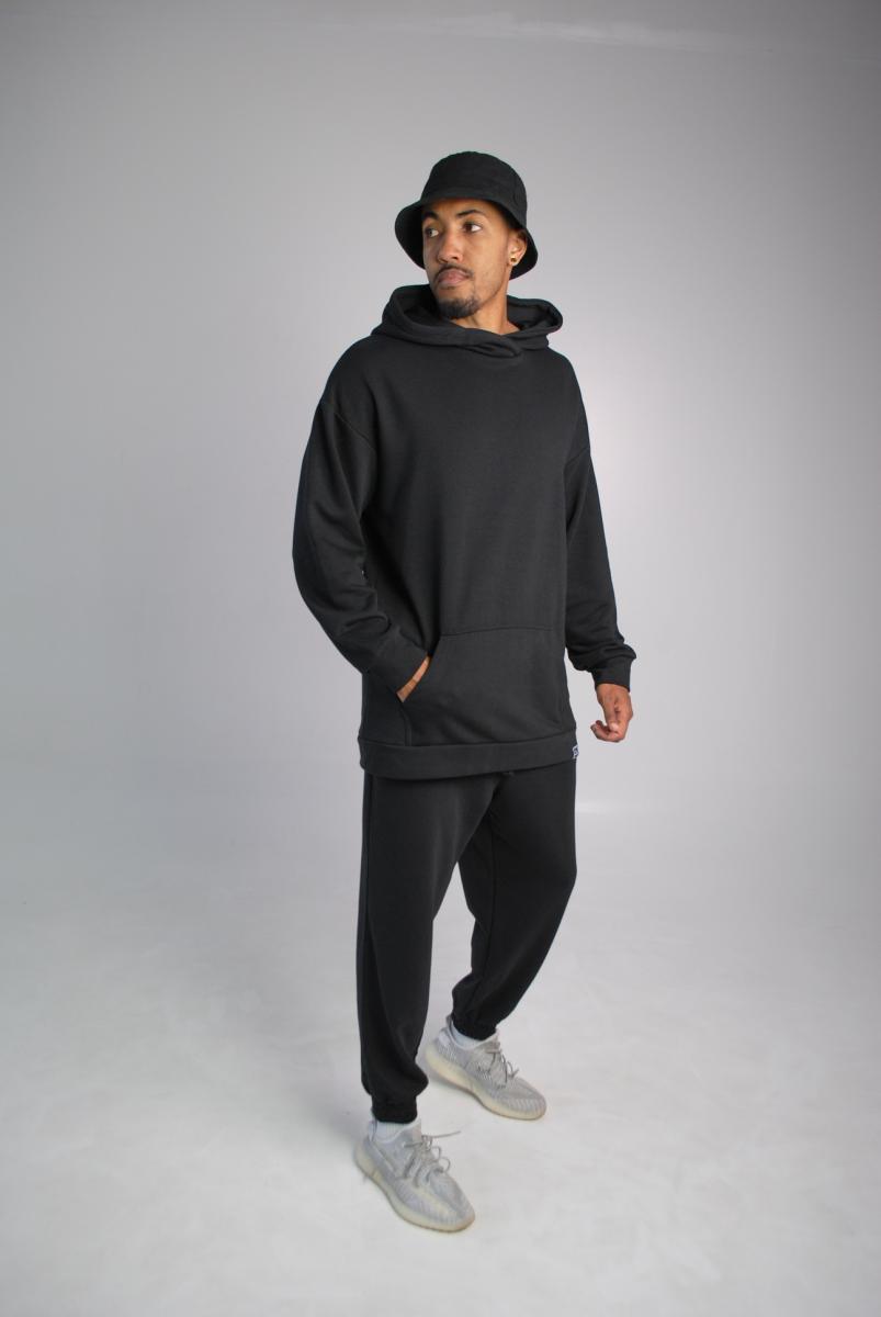 Костюм спортивний оверсайз чорний Hi Mate