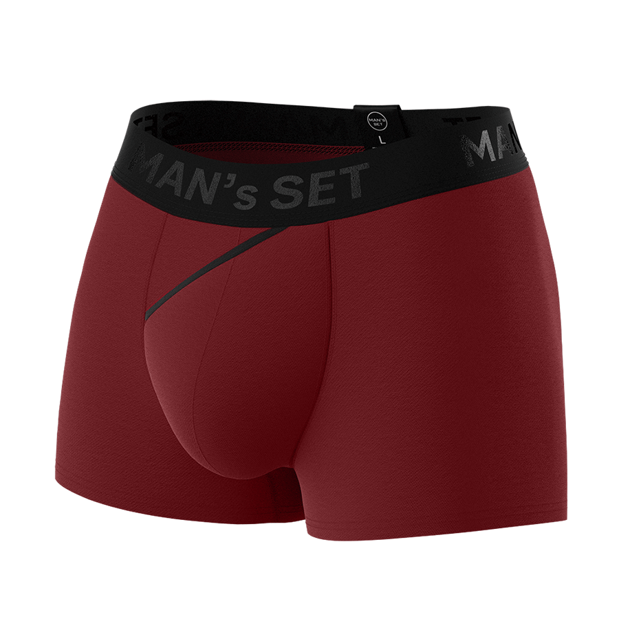 Мужские анатомические боксеры из хлопка, Anatomic Classic 2.0, Black Series, тёмно-красный MansSet