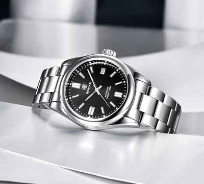 Чоловічий механічний годинник Benyar Automatic 10 BAR - Фото 9