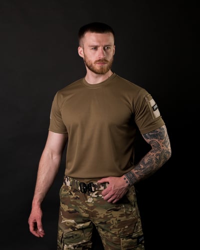 Футболка тактична бойова BEZET x Sword хакі - Фото 1