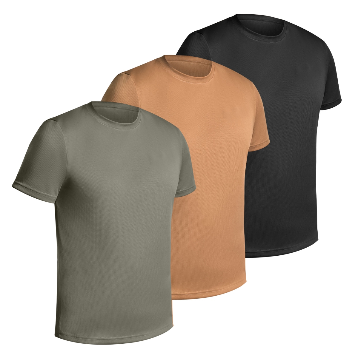 Комплект футболок Coolmax Tactical air Tee. Кольори Олива, Койот, Чорний 3шт GIG MILITARY