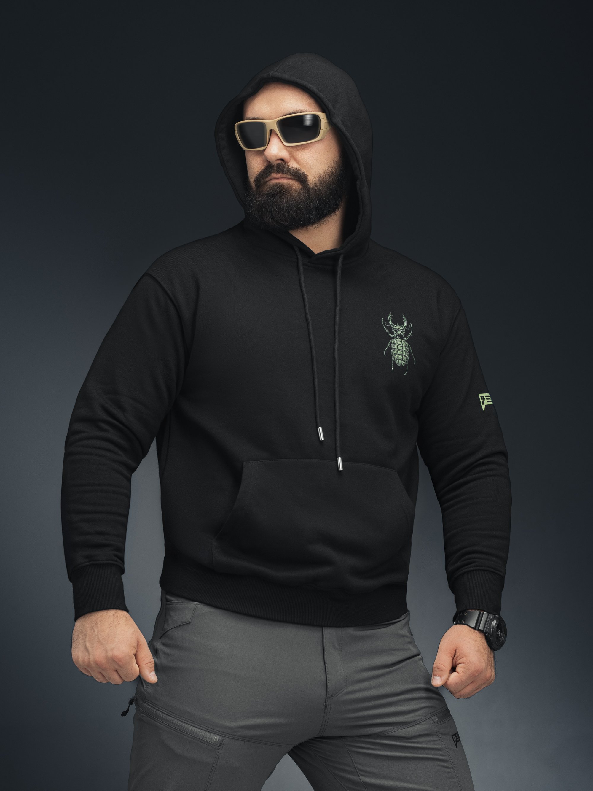 Худі BEZET Scarab Ops чорний - Фото 11