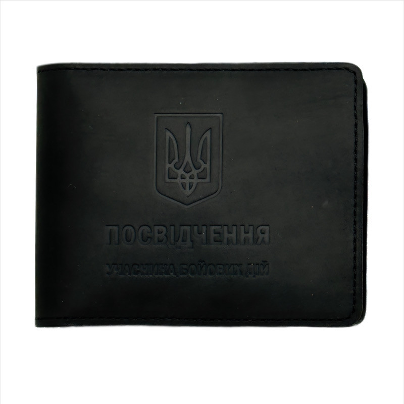 Шкіряна обкладинка для посвідчення, УБД LQ (Чорний) HardKIT