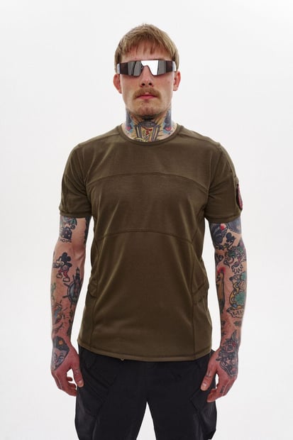 Футболка зі стрейч куліру "Дефендер", хакі TURWEAR