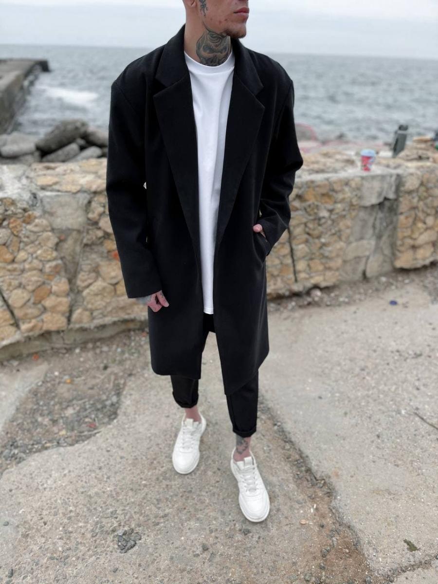 Чоловіче пальто чорний GRUF