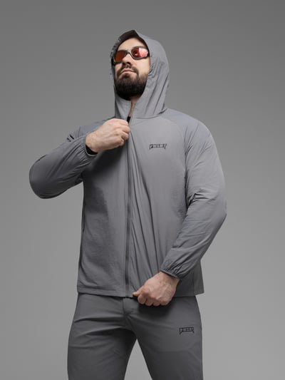 Куртка вітрівка BEZET Solguard UV 100 сірий - Фото 10