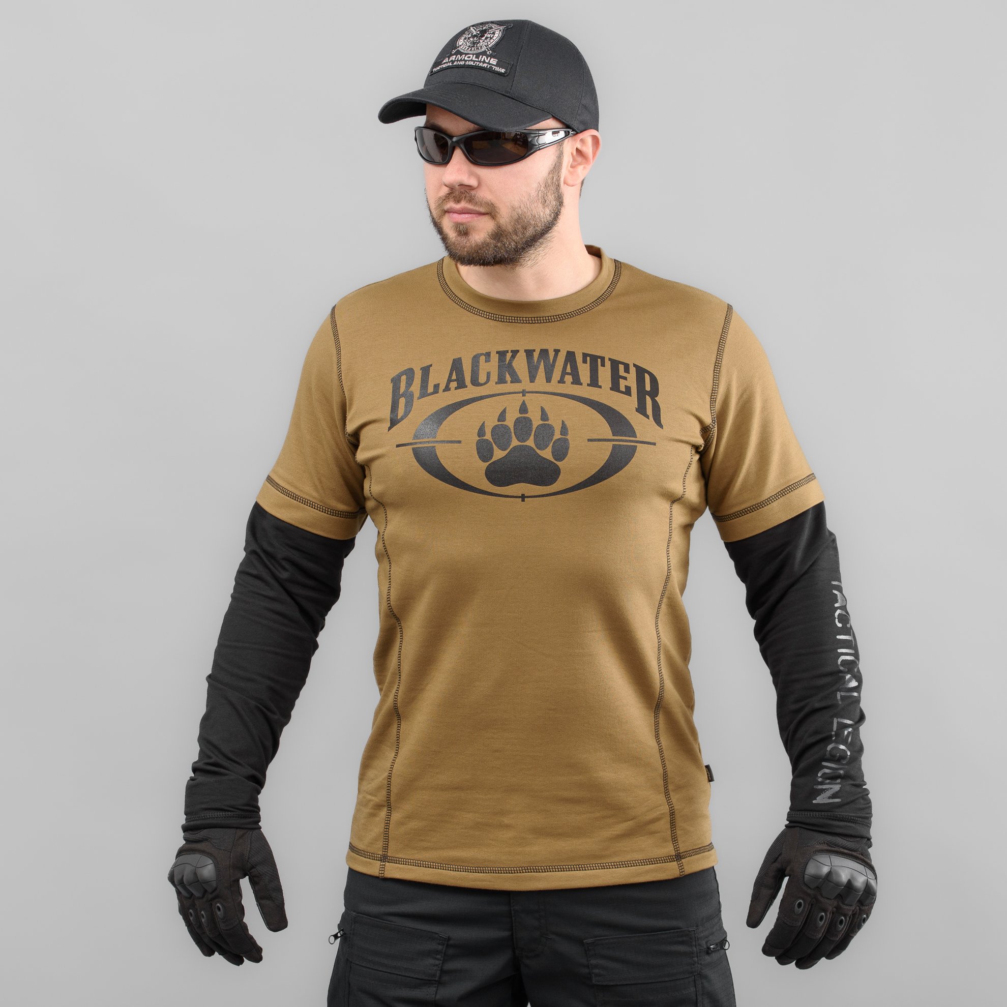 Футболка з рукавами "BLACK WATER" KHAKI Armoline
