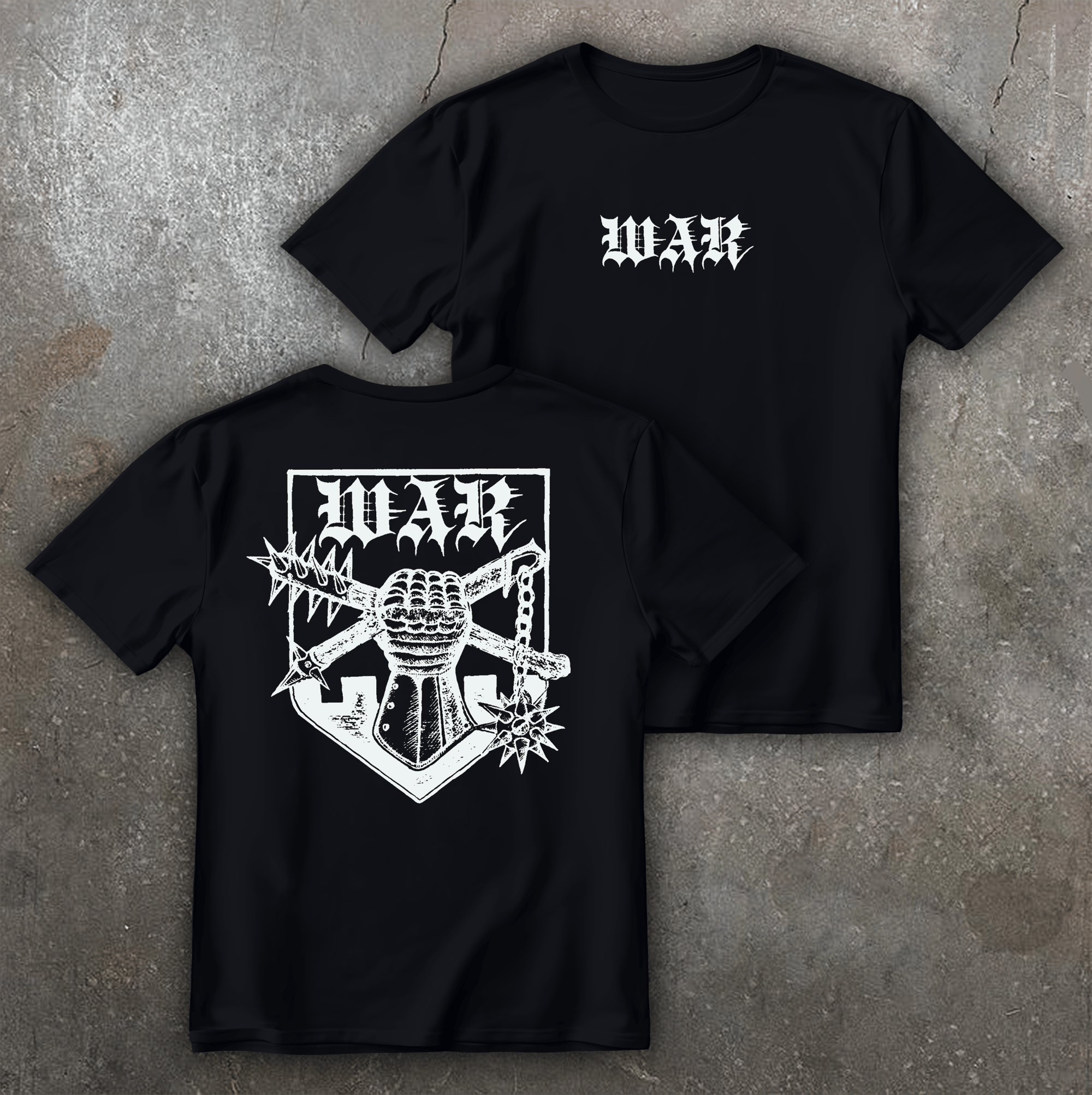 Футболка з принтом WAR чорна We feel