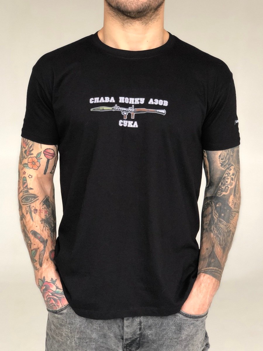 Футболка Слава полку Азов чорна