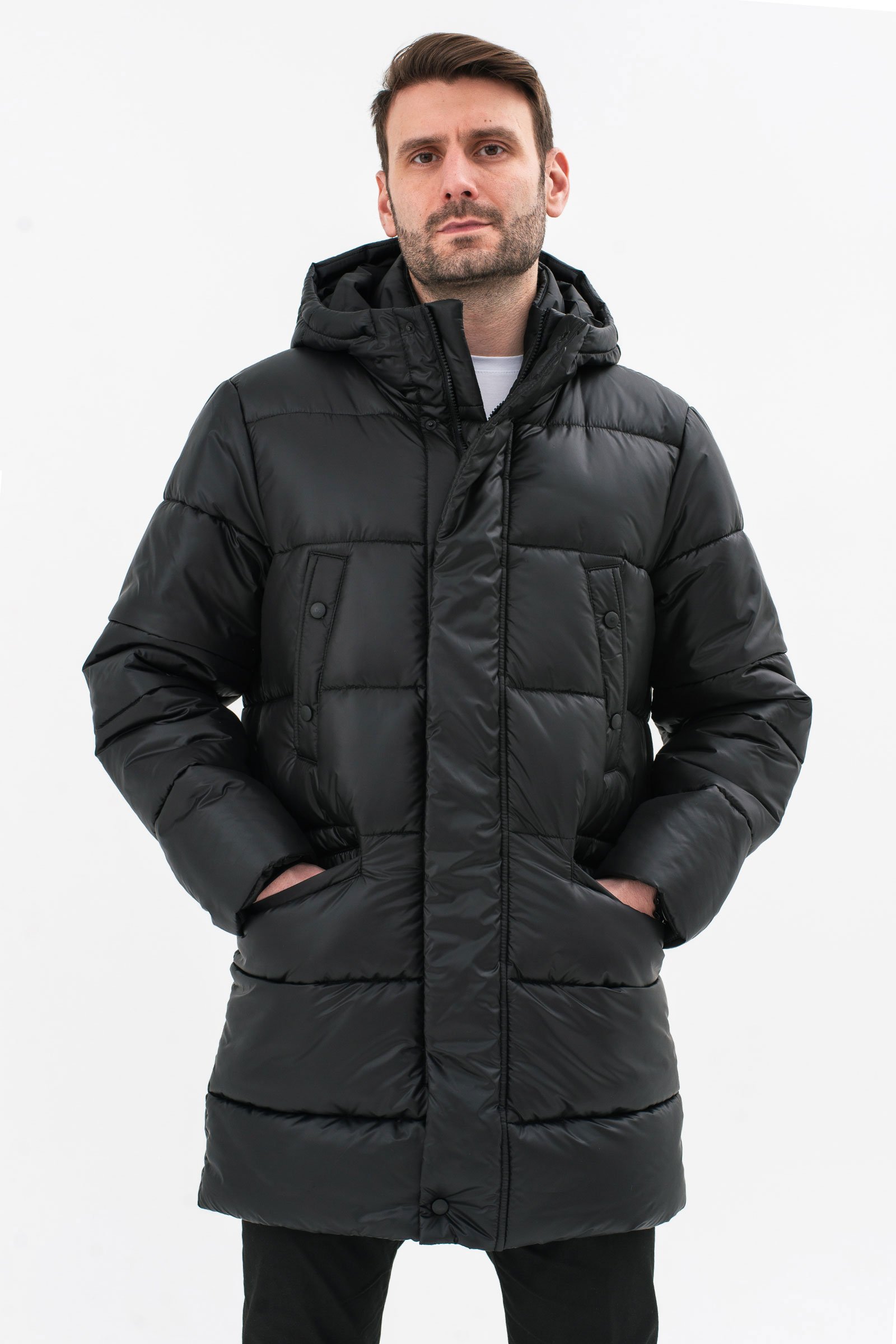 Мужская куртка черная зимняя Storm Suns House