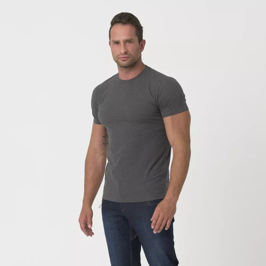 Футболка Helikon-Tex Slim Organic Melange Black-Grey