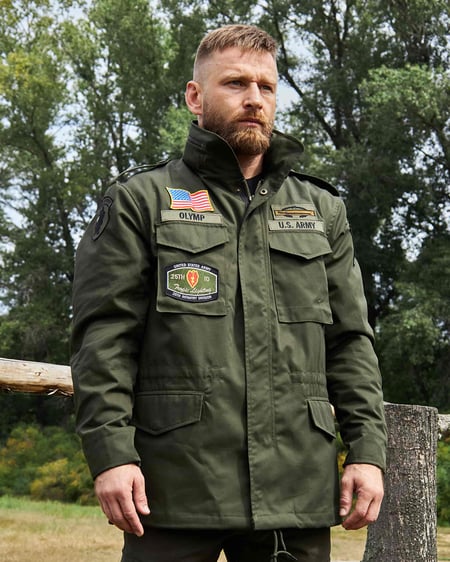Куртка M-65, хакі з американськими нашивками Olymp