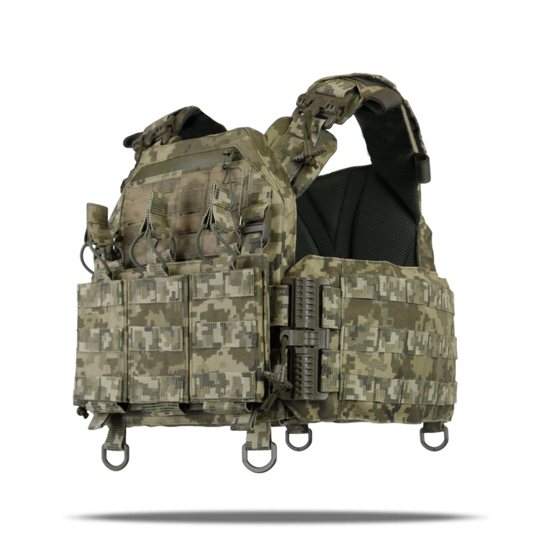 Плитоноска Kiborg GU Gen.2 + з'ємна панель для трьох магазинів Піксель KIBORG