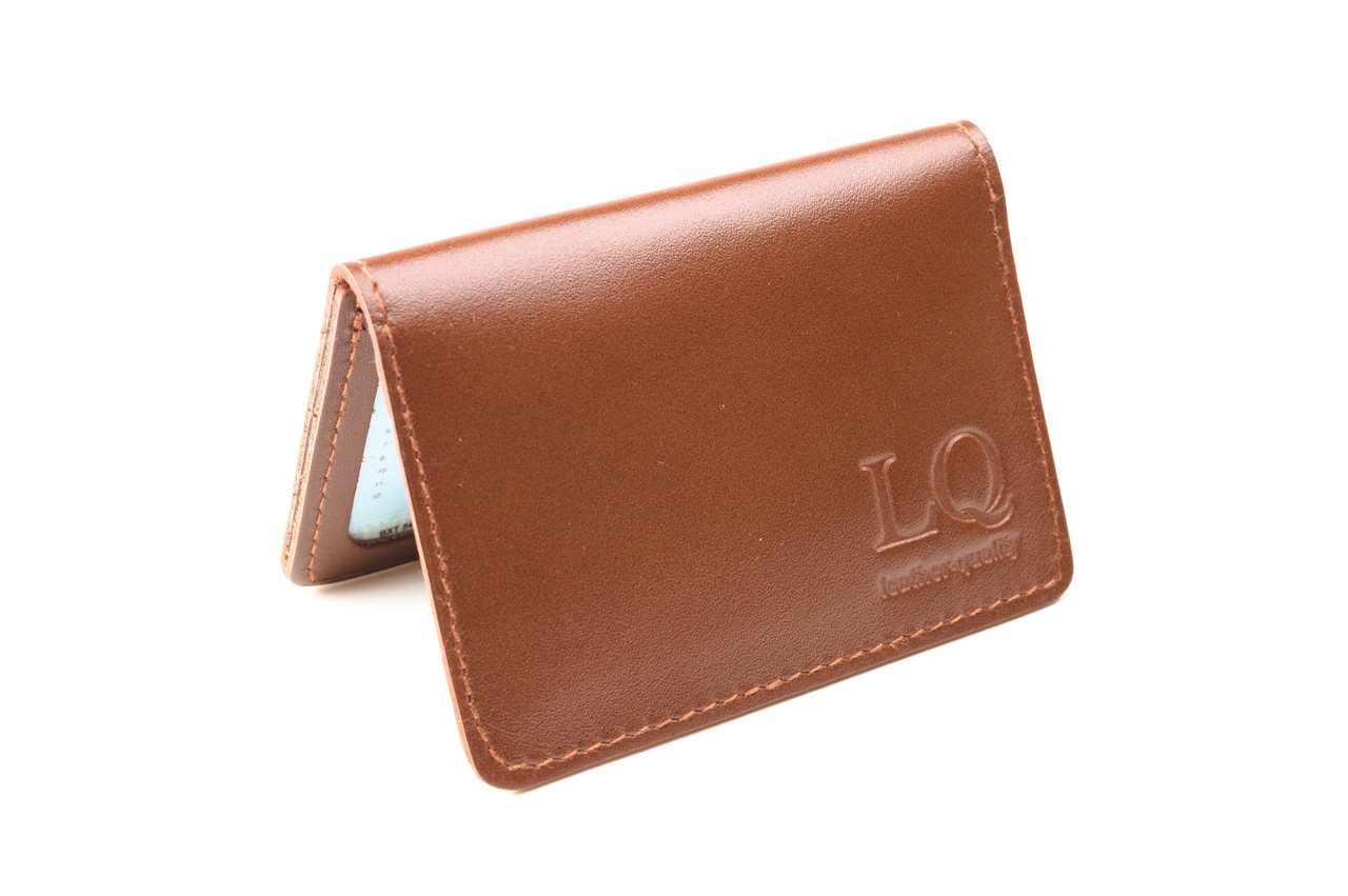 Обкладинка з натуральної шкіри на автодокументи, права, id паспорт з відділами для карток, LQ (Коричневий) HardKIT