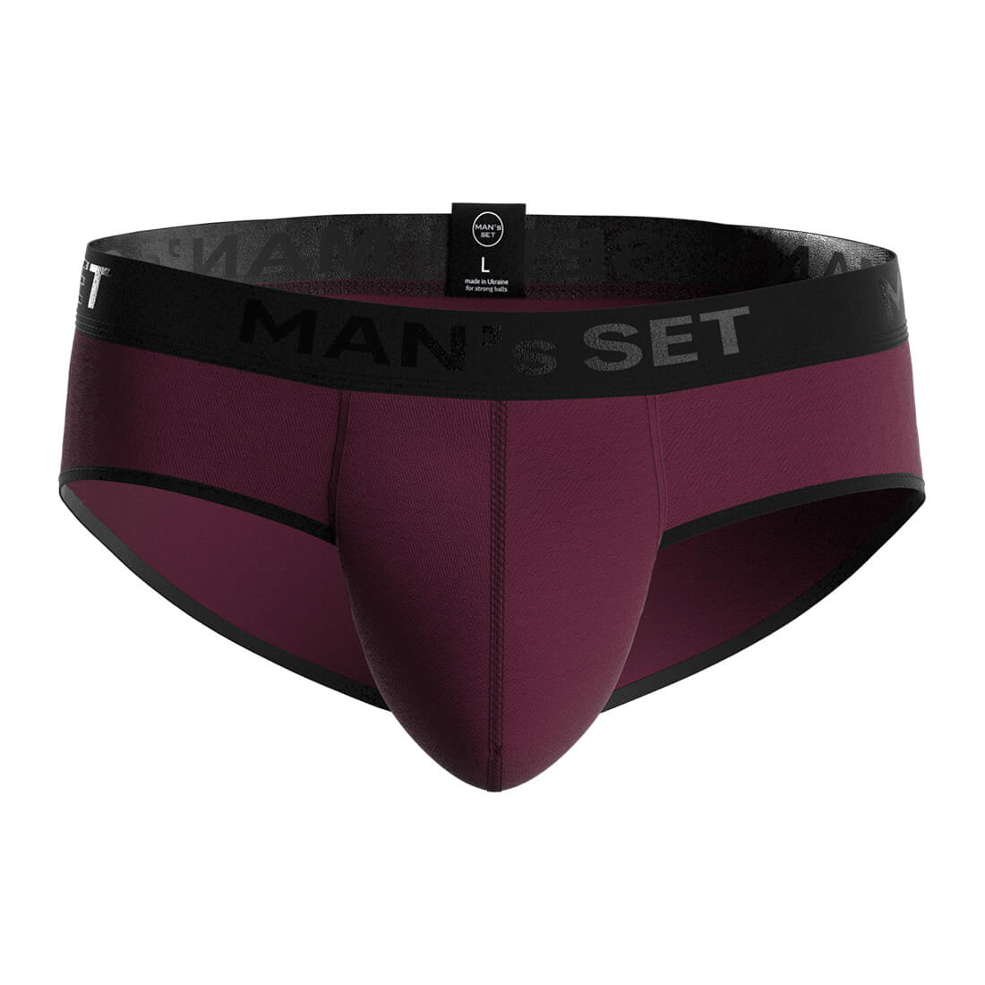 Чоловічі труси сліпи з бавовни, Anatomic Slips Black Series, марсала MansSet