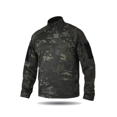 Тактична сорочка УБАКС UA (CoolPass) з довгим рукавом Black Multicam-KIBORG