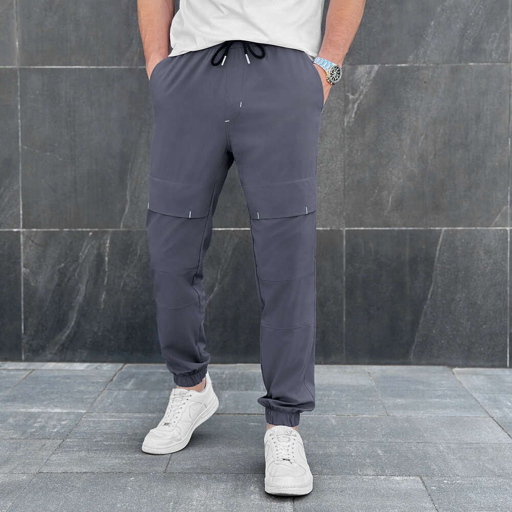 Чоловічі штани джогери з кишенями антрацит Pobedov Vershyna POBEDOV