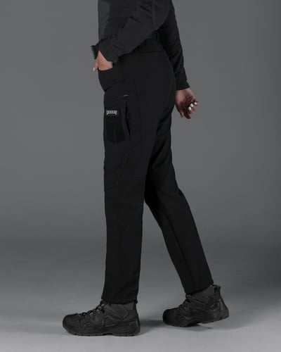 Зимові штани карго жіночі тактичні Softshell BEZET Ешелон чорні - Фото 3