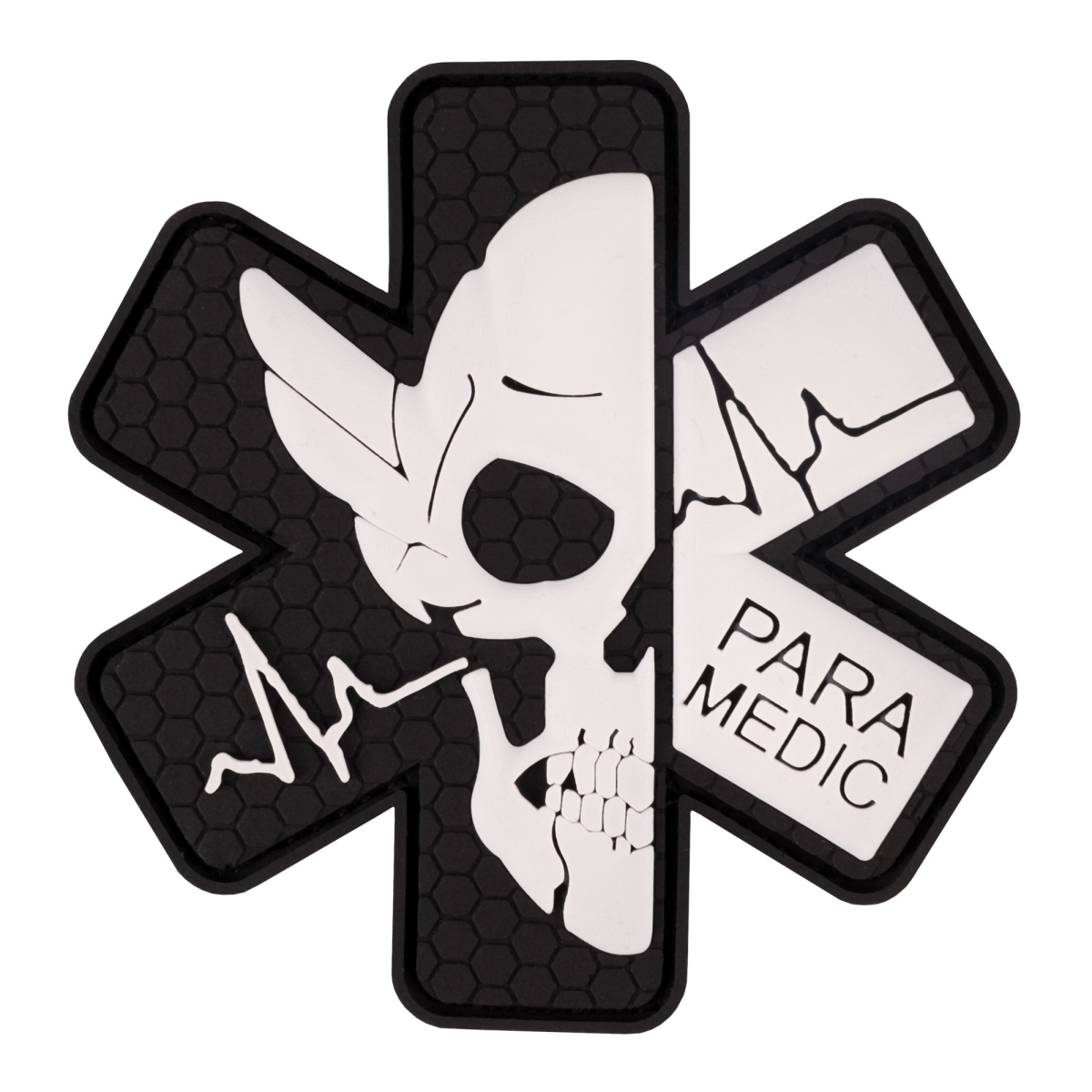 ПВХ патч "Парамедик" чорно-білий - Brand Element