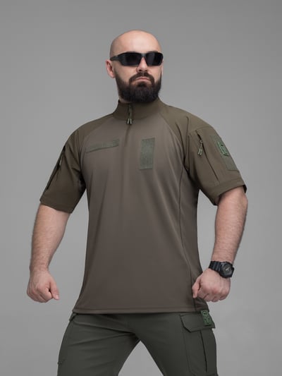 Футболка тактична бойова BEZET Combat хакі - Фото 4