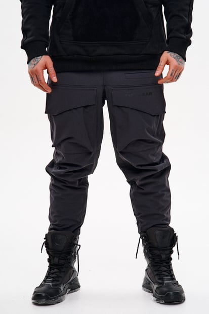 Карго штани з нейлону на мікрофлісі "Одін", сірий TURWEAR