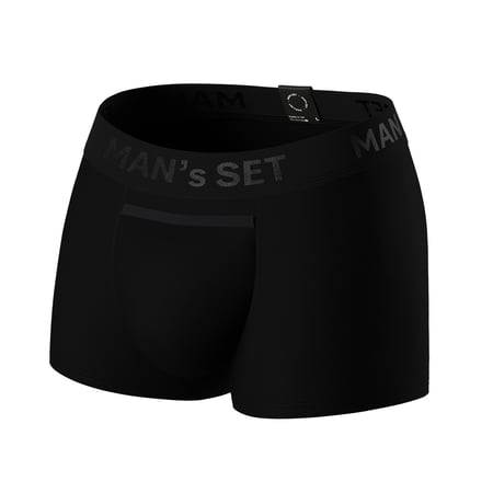 Чоловічі анатомічні боксери Anatomic Classic Black Series Micromodal, чорний MansSet