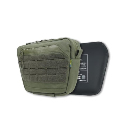 Сумка-напашник M Kiborg с баллистическим пакетом 1 класс защиты Militex GU Сordura Khaki KIBORG