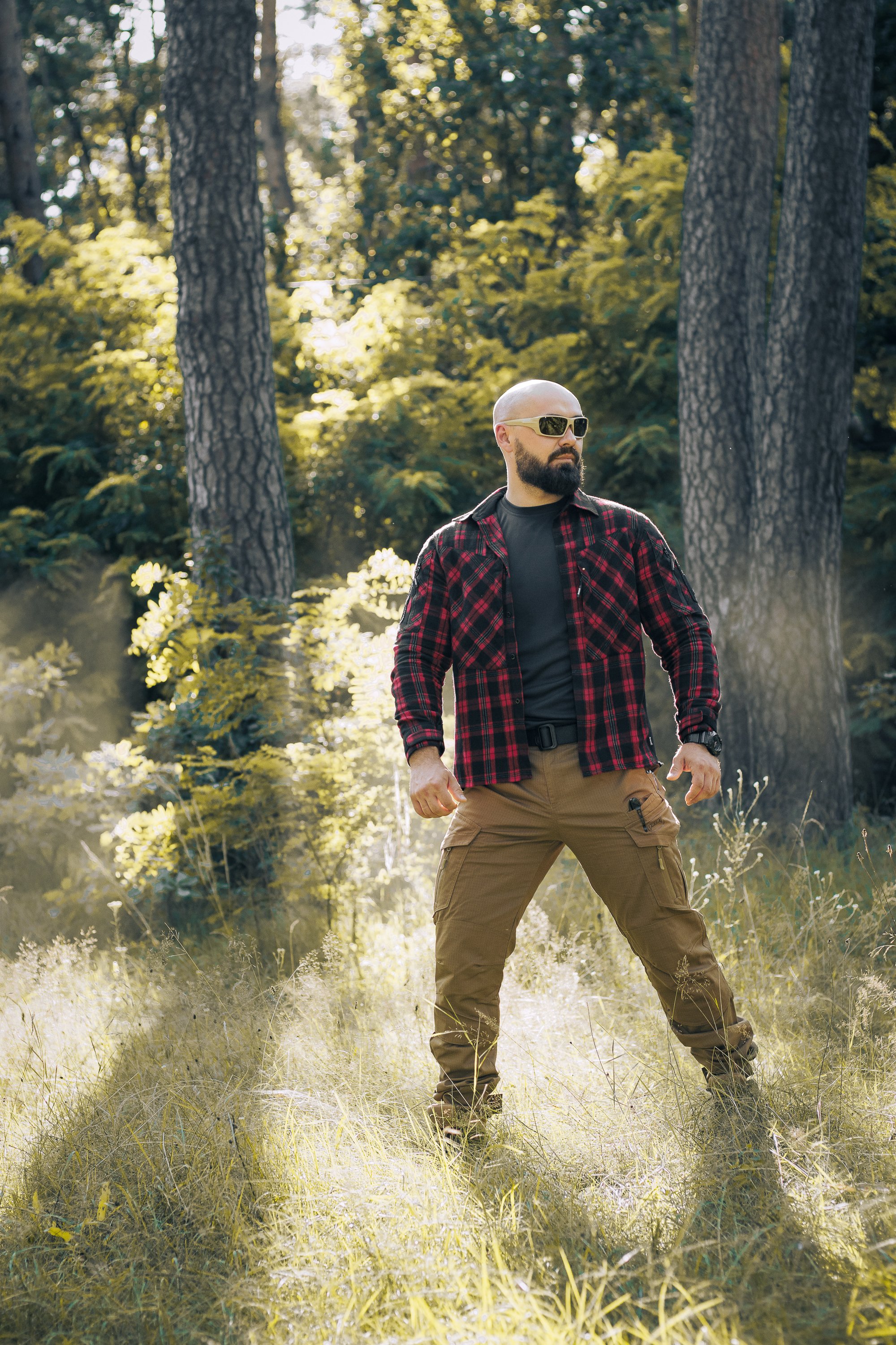 Сорочка фланелева BEZET Defender чорний/червоний - Фото 48