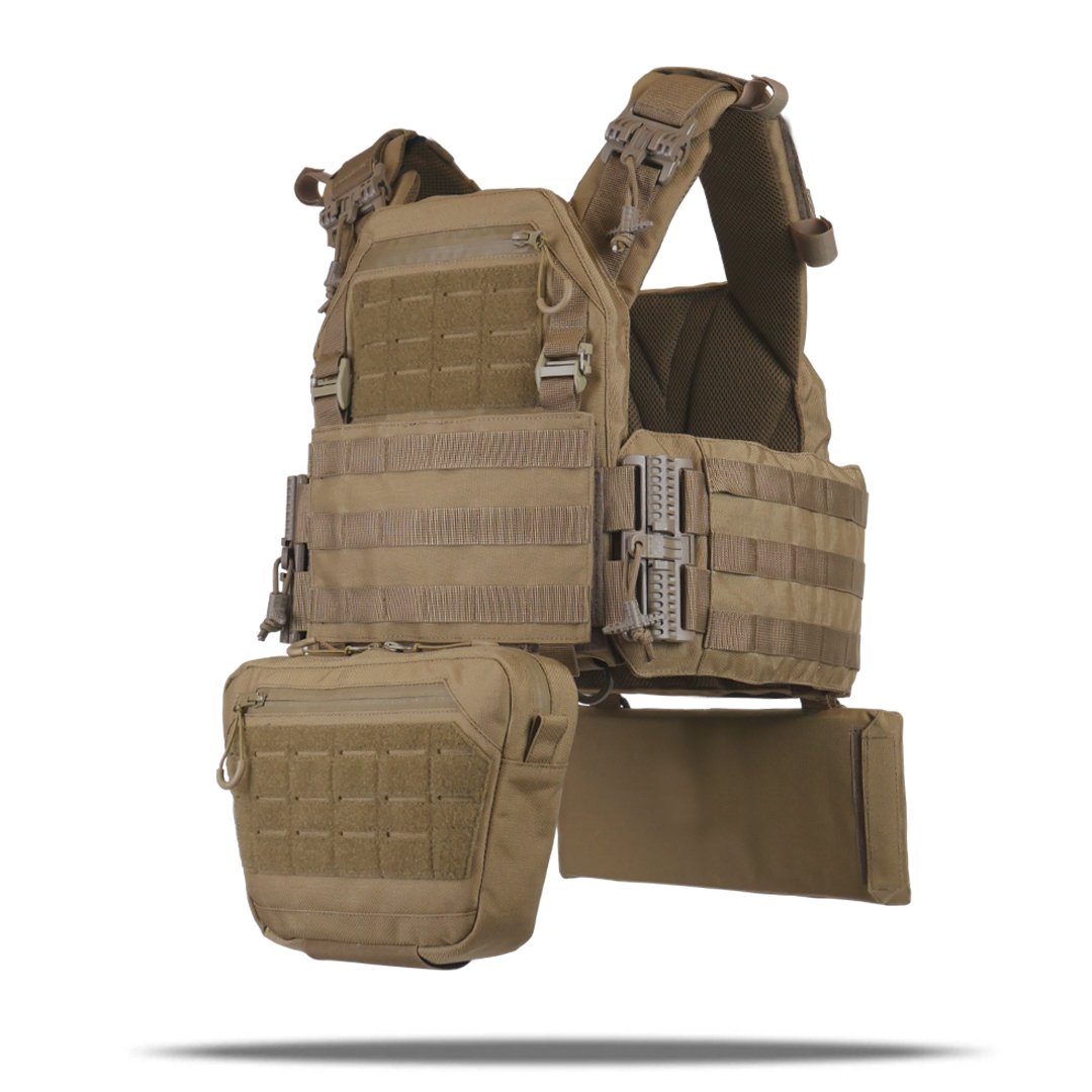 Комплект Плитонока Kiborg GU Gen.2 з двома підсумками та захистом 1 класу Койот KIBORG