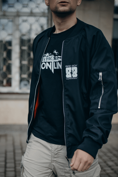 Бомбер чорний ВВ лого Bad Boy Company