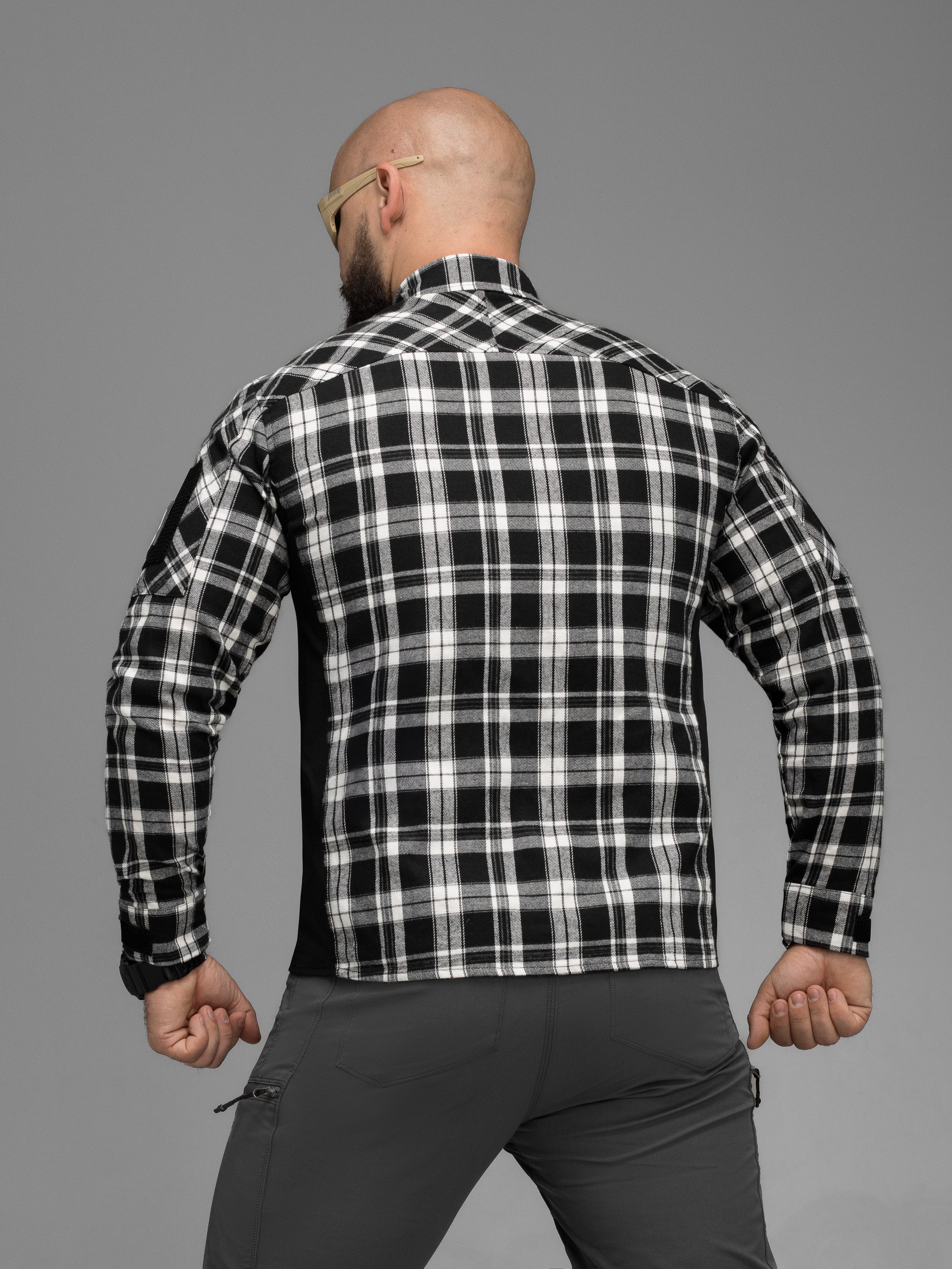 Сорочка фланелева BEZET Defender чорний/білий - Фото 10