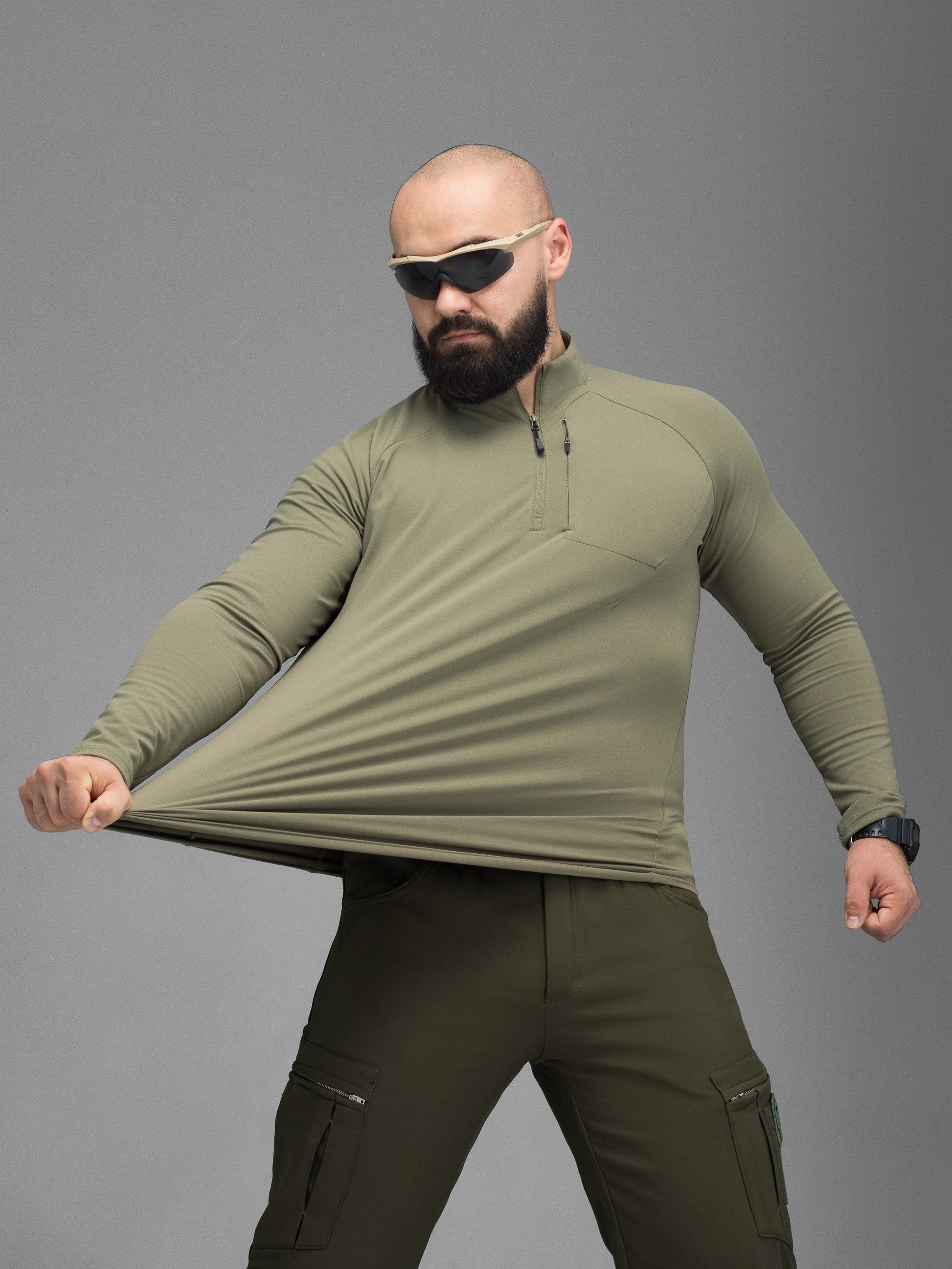 Кофта BEZET Active хакі - Фото 9