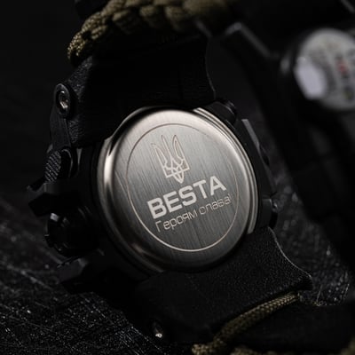 Чоловічий водостійкий тактичний годинник Besta Life Pro з компасом - Фото 9
