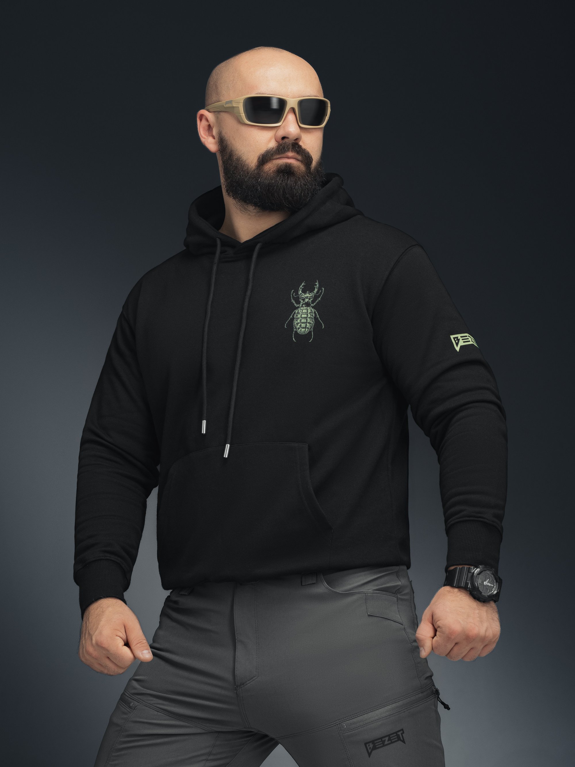 Худі BEZET Scarab Ops чорний - Фото 8