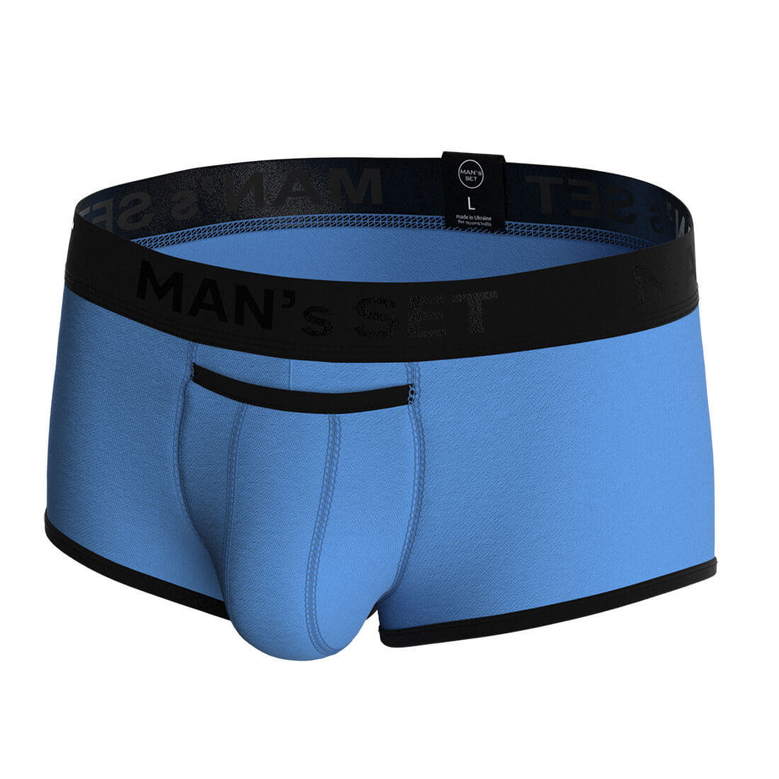 Чоловічі анатомічні спортивні боксери з бавовни, Sport Black Series, бірюзовий MansSet