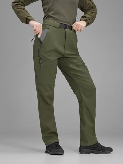 Штани карго тактичні жіночі Softshell BEZET Techwear хакі - Фото 2