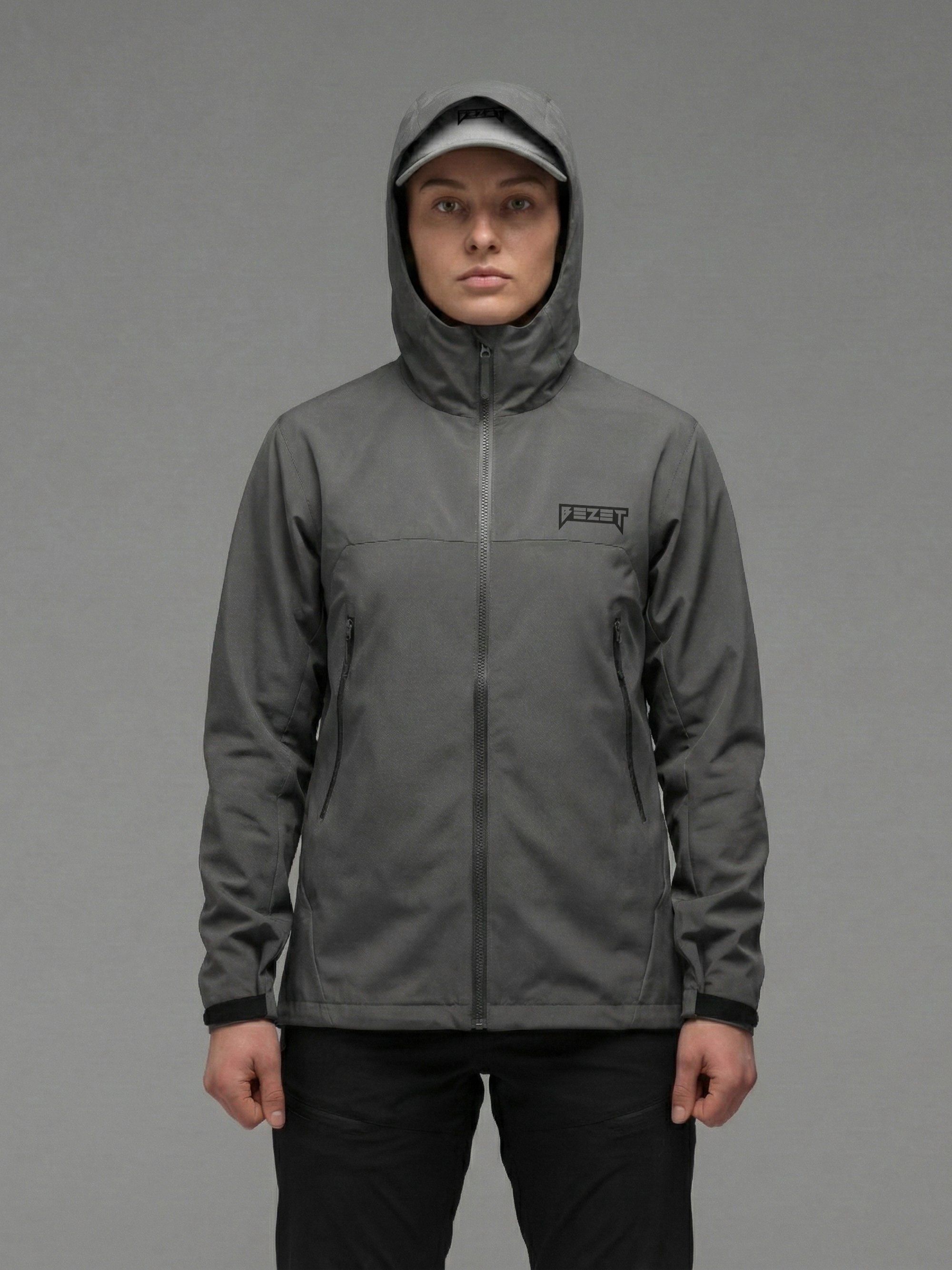 Куртка жіноча вітрівка BEZET WindBreaker сірий - Фото 4