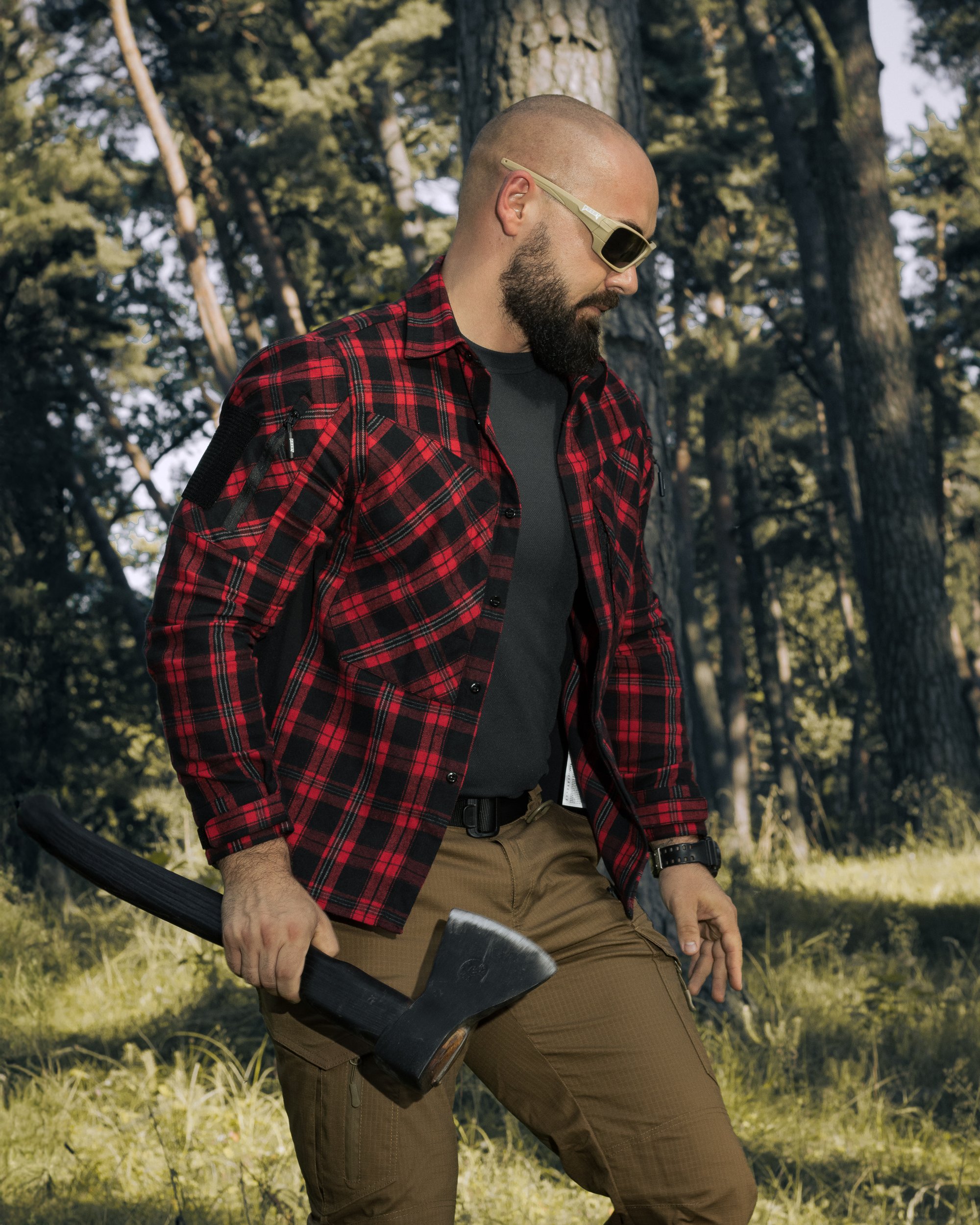 Сорочка фланелева BEZET Defender чорний/червоний - Фото 29