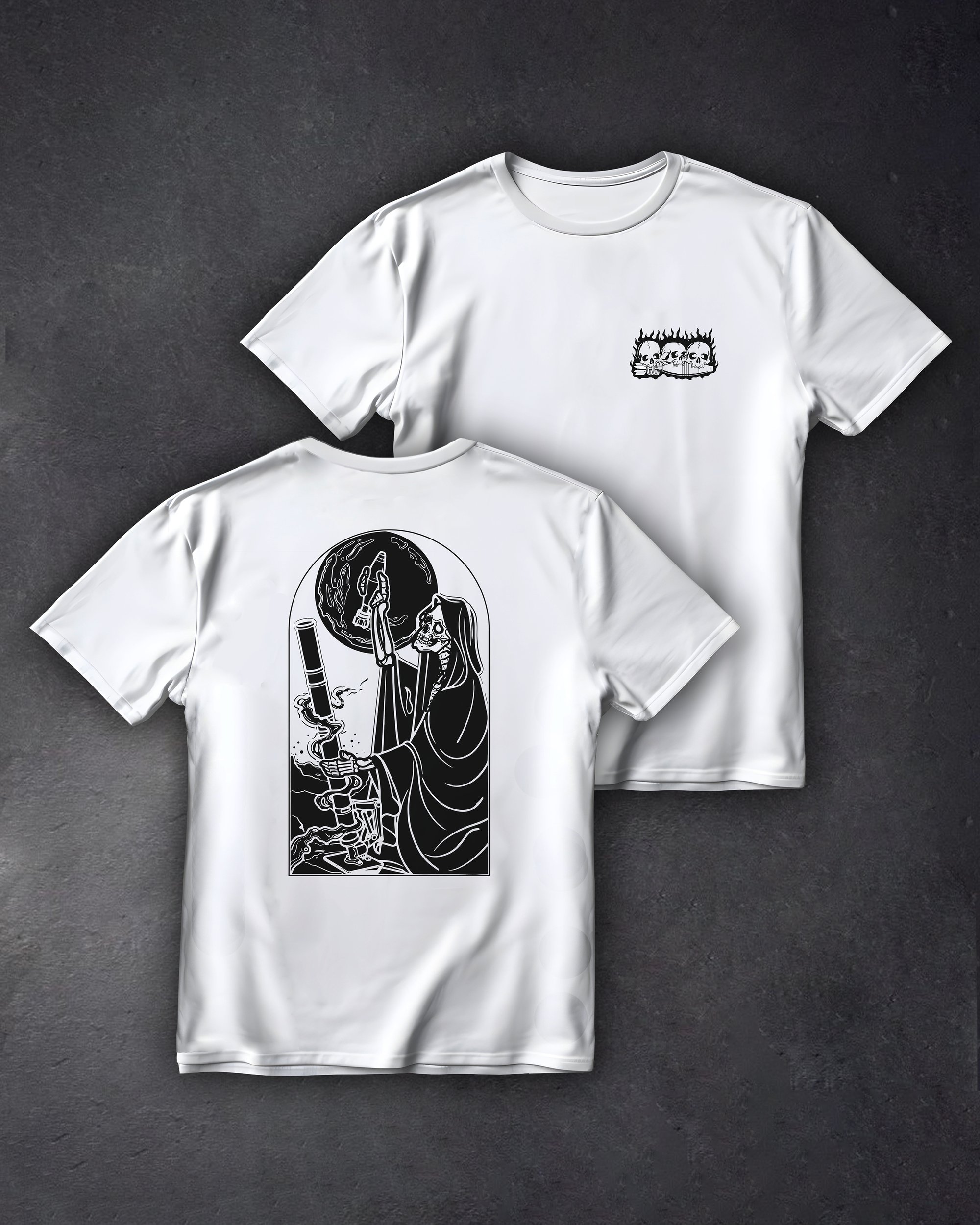 Футболка з принтом Silent Mortar біла We feel