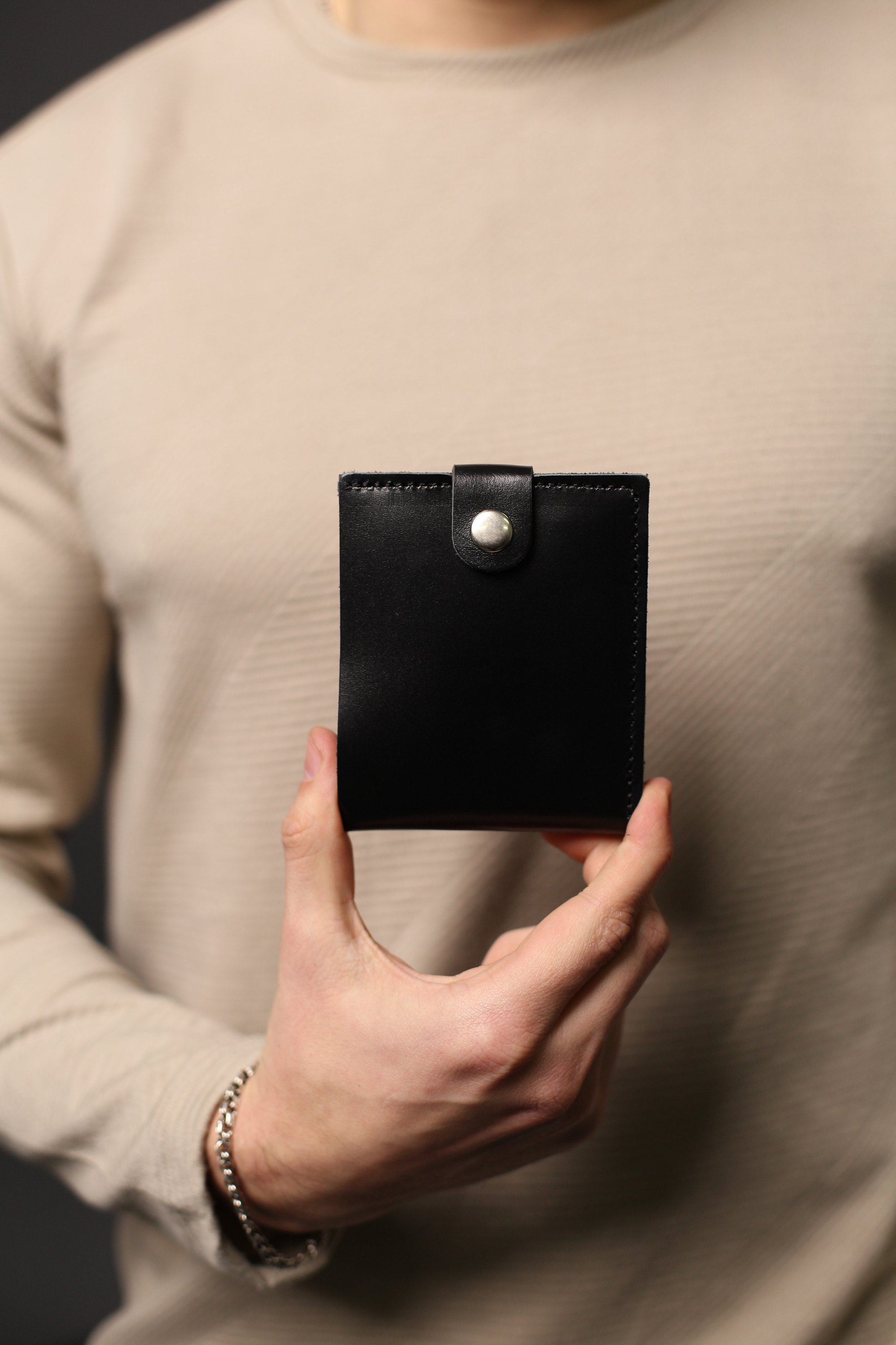 Гаманець чоловічий шкіряний чорний SKILL