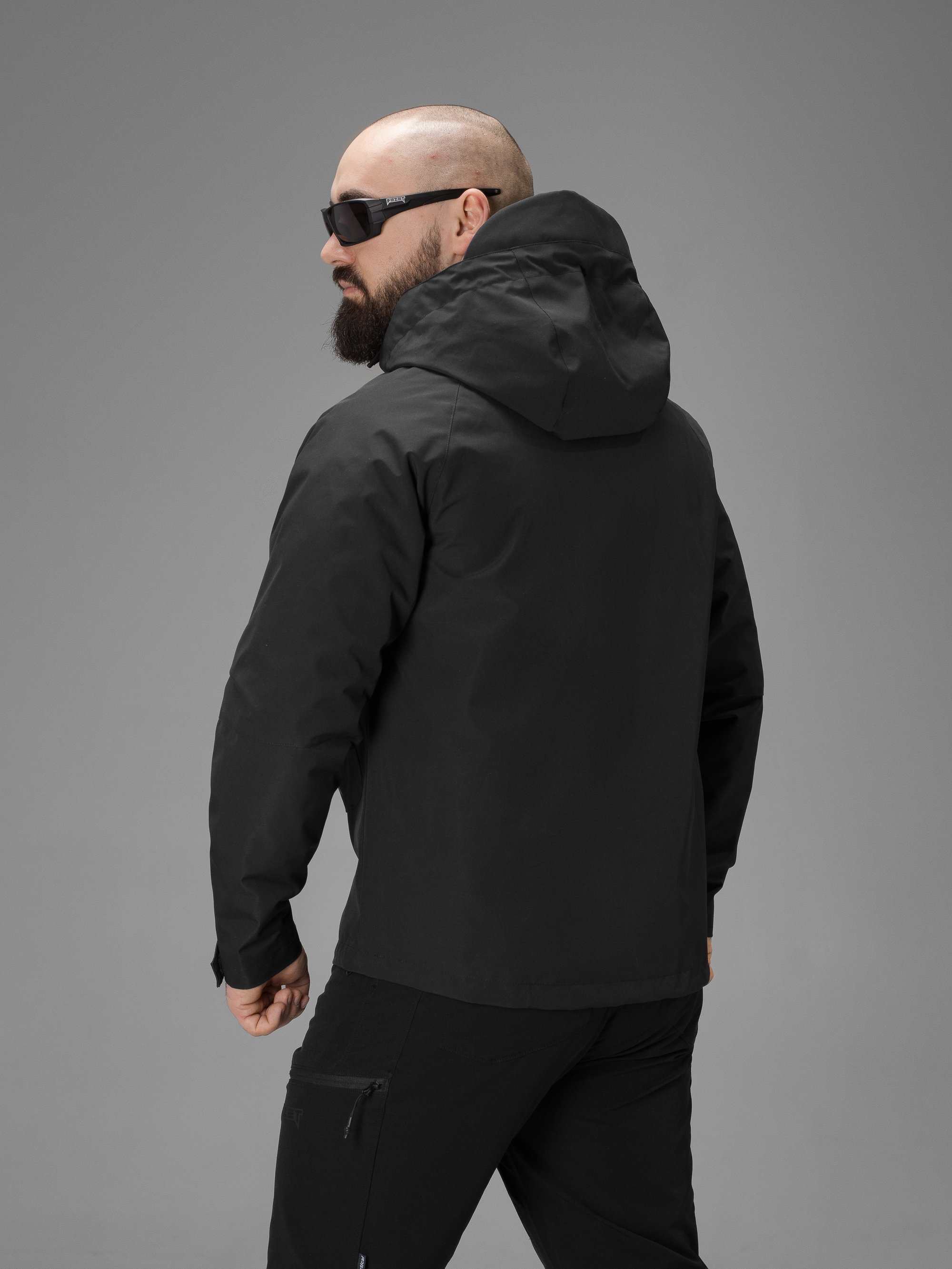 Куртка вітрівка BEZET Trail чорний - Фото 3