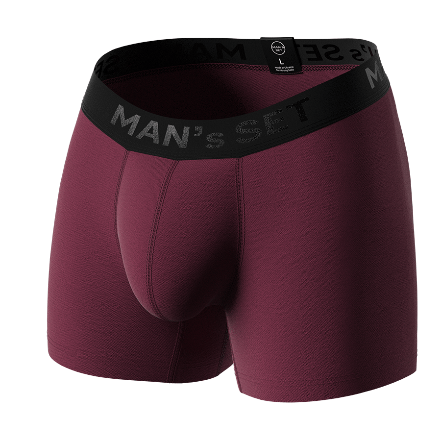 Мужские анатомические боксеры, Intimate Black Series, марсала MansSet