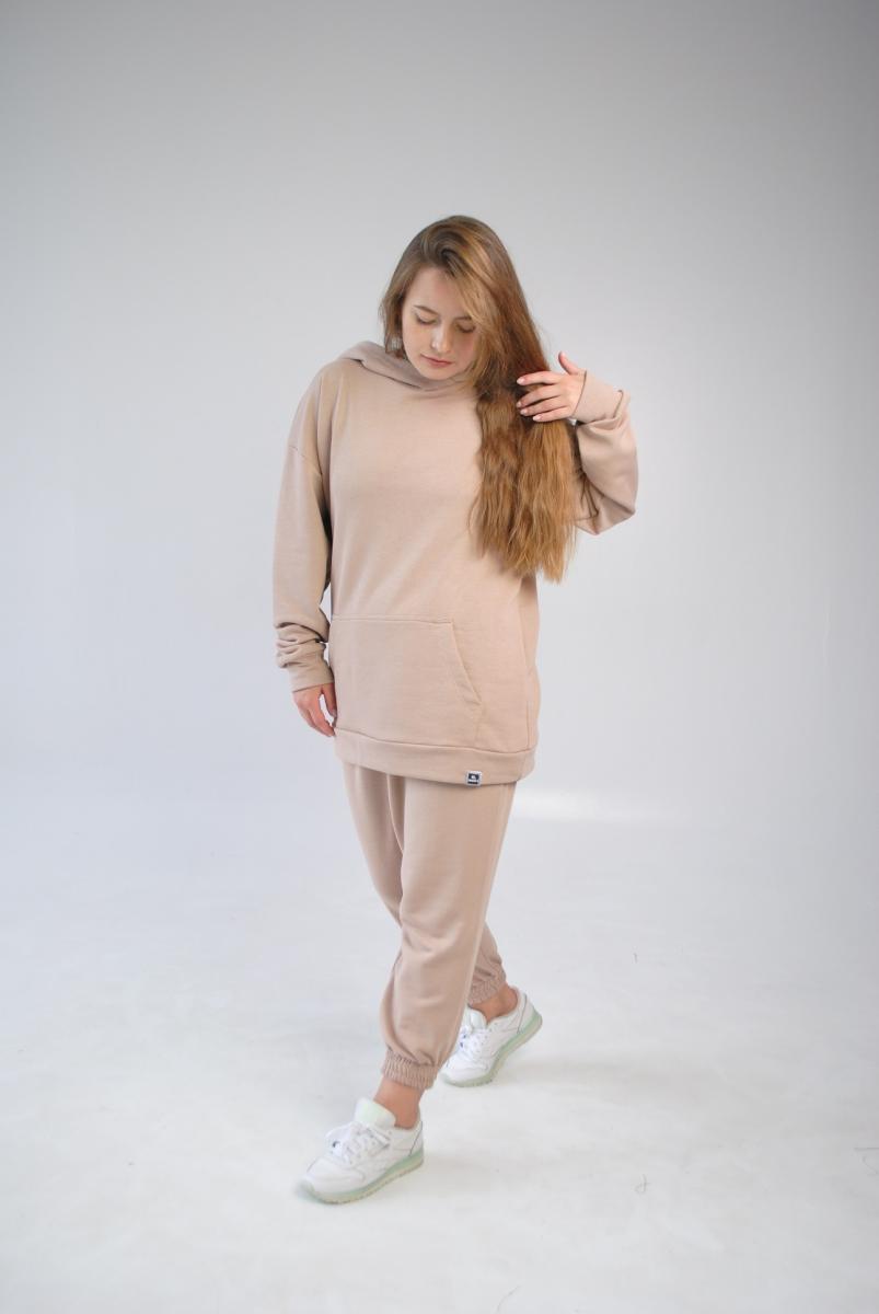 Костюм спортивний оверсайз пудра жіночий Hi Mate