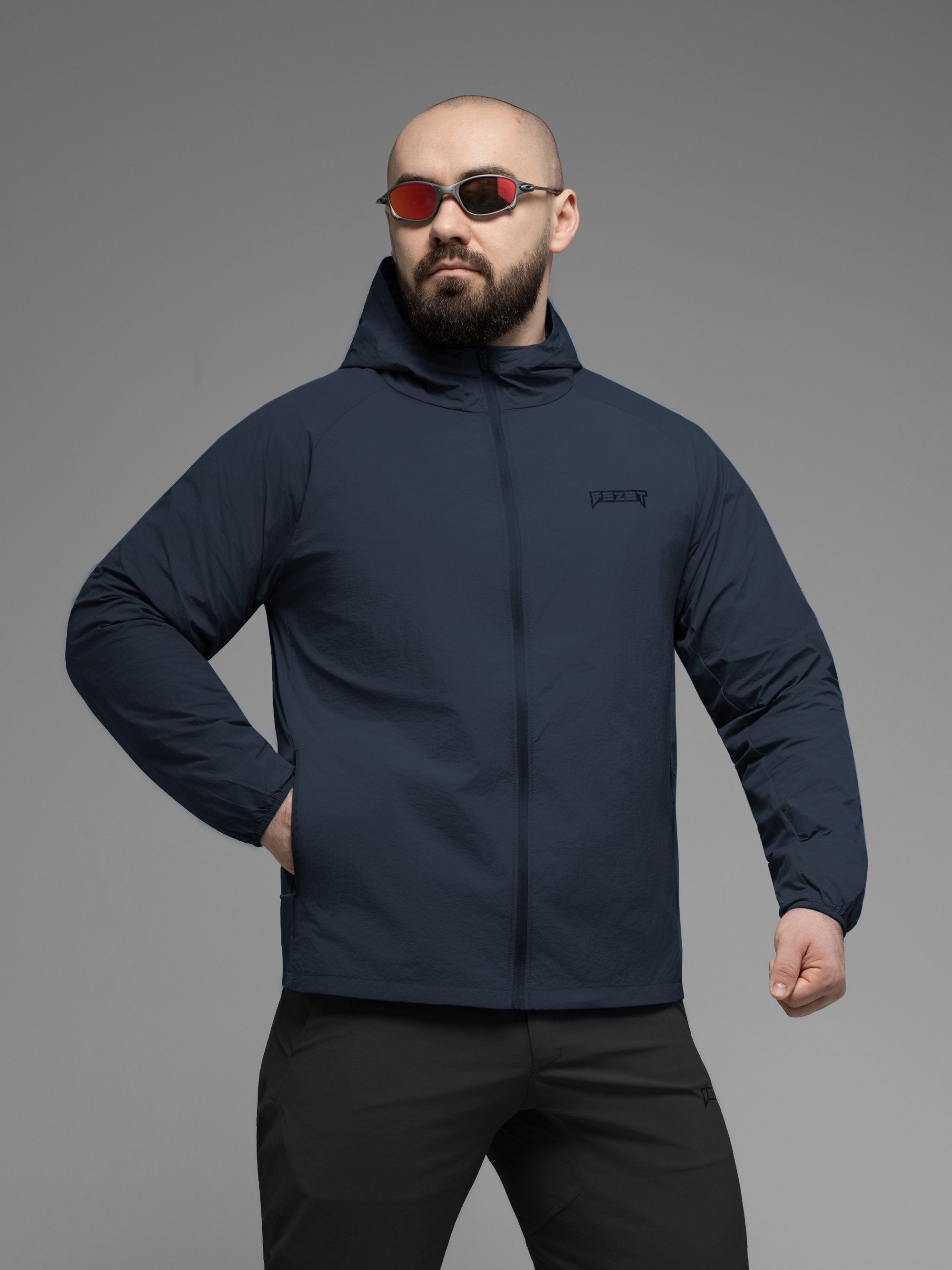 Куртка вітрівка BEZET Solguard UV 100 синій - Фото 6