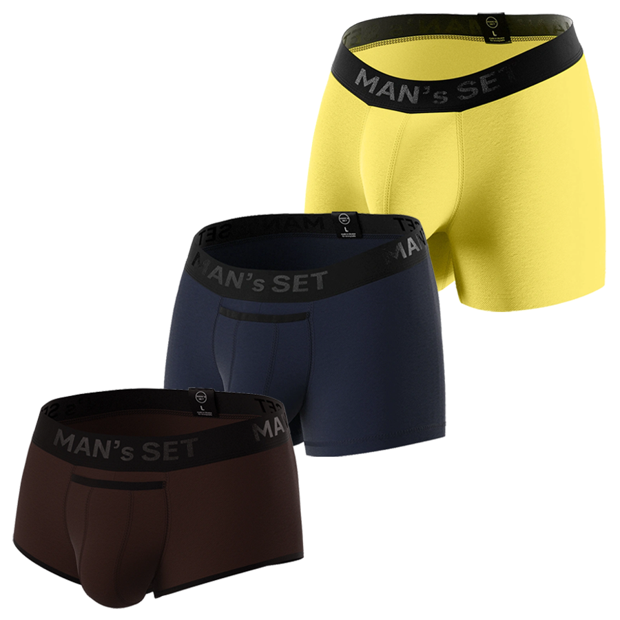 Комплект трусов MIX TEST Classic/ Sport/ Intimate Black Series, 3шт MansSet